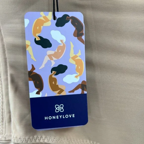 NEW Honeylove Super Power Brief Sand tan nude high rise shapewear compression XL - Picture 6 of 13